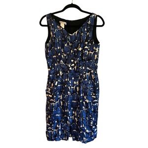 Oscar de la Renta Silk Abstract Dress
